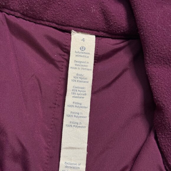 Lululemon Women's Run For Cold Jacket - Plum - Picture 9 of 11